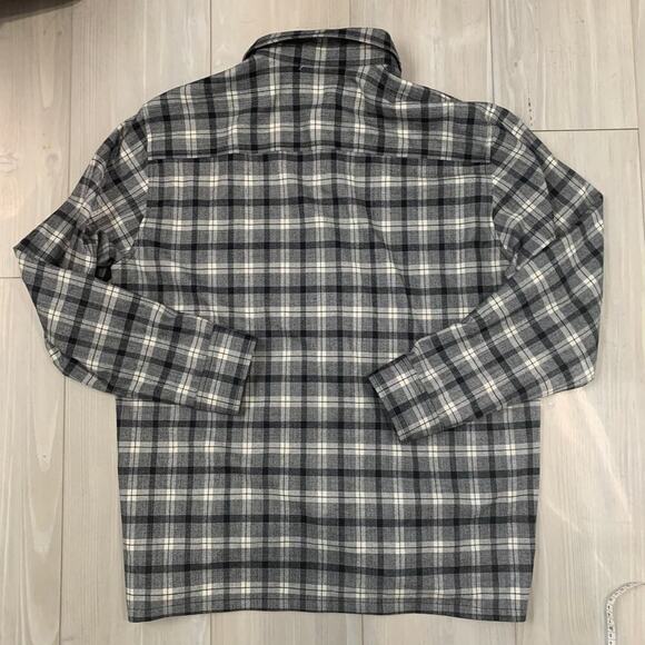 Theory Men's Plaid Flannel Shirt Size L - Picture 3 of 5